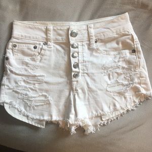 American Eagle Distressed High-Rise Shorts